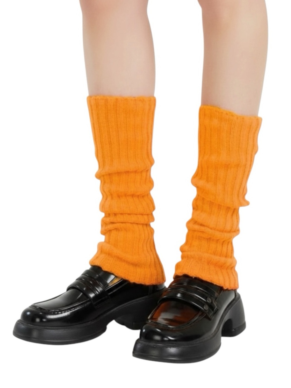 🆕Orange Knitted Leg Warmers